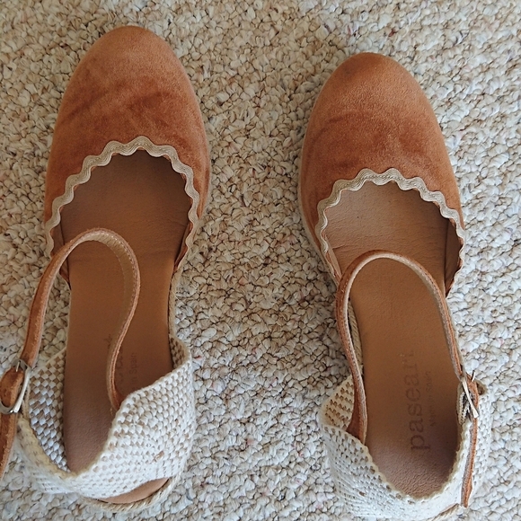 Paseart Spain light brown Espadrille Wedge Sandals size 39.5 - Picture 2 of 15
